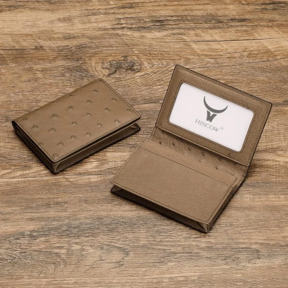 Women's Elephant Gray Classy Matte Genuine Leather Wallets Credit Card Holder